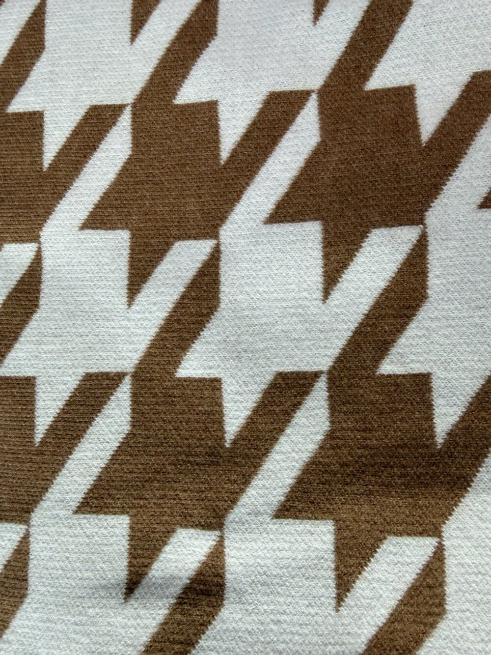 Nordstrom New NWT Sweater White Brown Tessellation Pattern. Size Women's M. - Picture 11 of 11